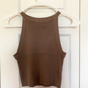Solid Rib-Knit Crop Top